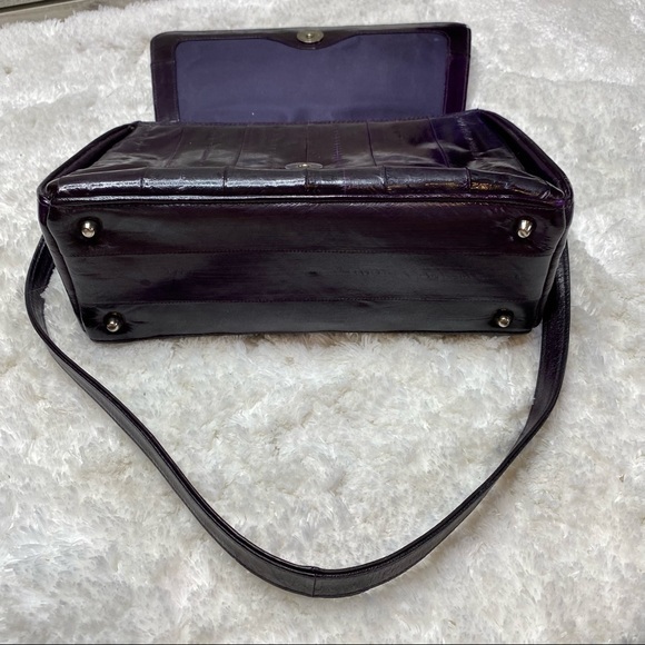 Lee Sands Genuine Eel Skin Shoulder Bag Purse Designer RARE - Picture 12 of 16